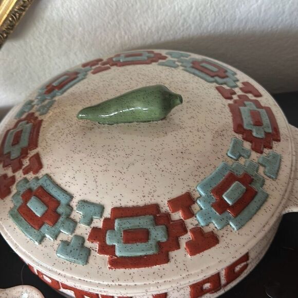 Tortillas and Picante Tortilla holder & salsa holder set (broken spoon) clay han - Picture 6 of 9